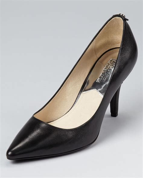 michael kors black patent pump with mk logo|michael michael kors mk flex kitten pump black patent .